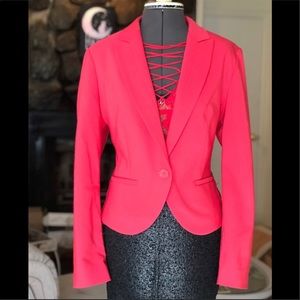 Express Hot Pink Structured Blazer
